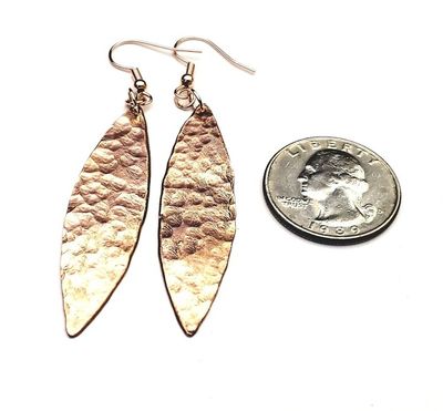 Alternate image for Copper willow earrings, small