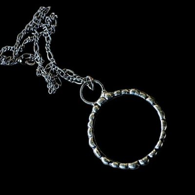 Alternate image for Magnifying Glass Pendant Necklace for Women, Handmade Glass Magnifier Jewelry