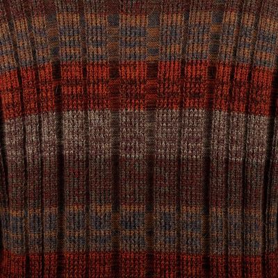 Alternate image for Mens Zippered 100 Alpaca Sweater in Nasturtium Hues Nasturtium Traveler