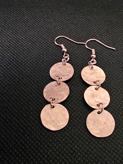 Alternate image for Copper Disc Dangle Earrings