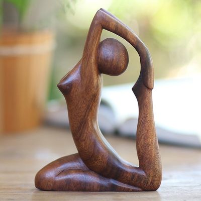 Primary image for Hand Carved Original Wood Sculpture Gymnastics
