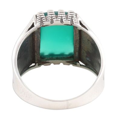 Alternate image for Mens Green Onyx Cocktail Ring Green Strength