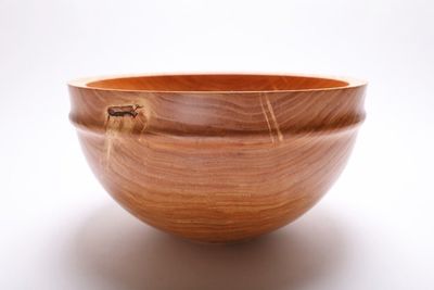 Alternate image for #1932 Locust Wooden Salad and Fruit Bowl  12 7/8″ X 7″ Wooden Bowl