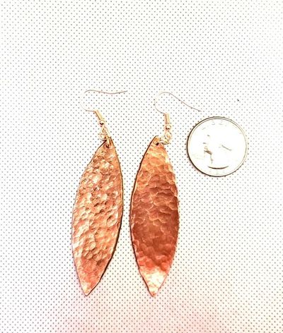 Alternate image for Copper willow earrings, large