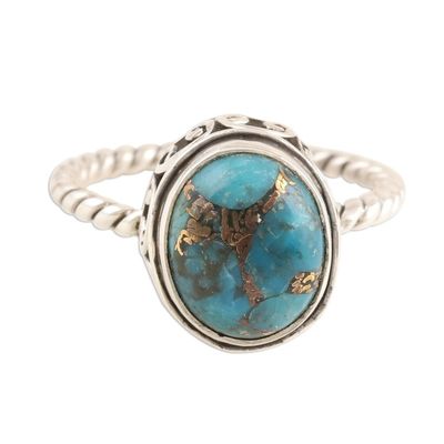 Alternate image for Sterling Silver and Composite Turquoise Ring Adorable Azure