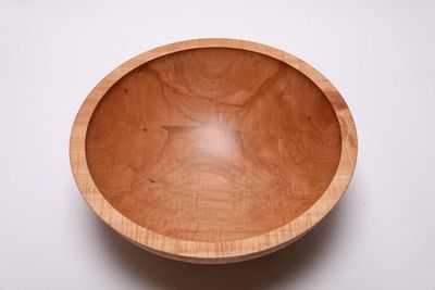 Alternate image for #2416 Tiger Sugar Maple Wooden Fruit and Salad Bowl 12 3/8 x 4 3/8