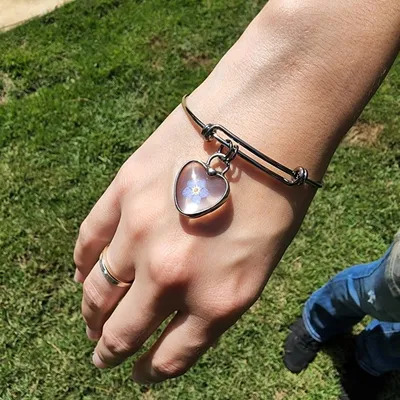 Alternate image for Forget Me Not Bracelet, Heart Charm