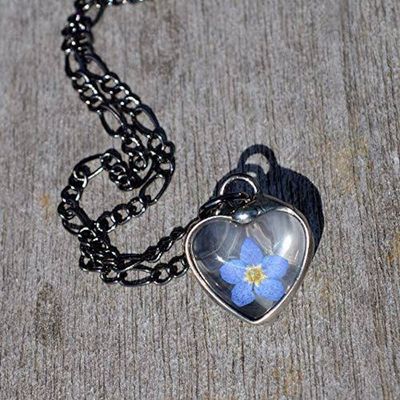 Alternate image for Forget-Me-Not Heart Charm Necklace