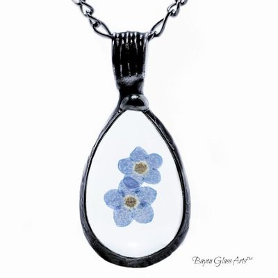 Alternate image for Forget Me Not Pendant Necklace, Teardrop