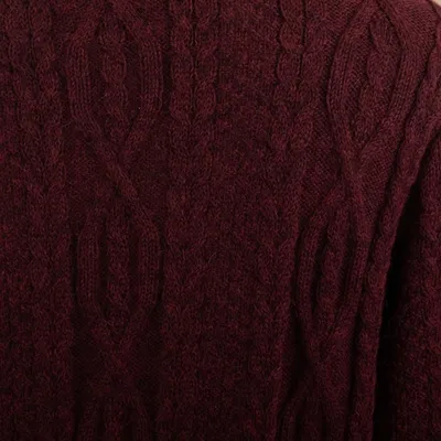 Alternate image for Dark Red Mens 100 Alpaca Sweater Field and Forest