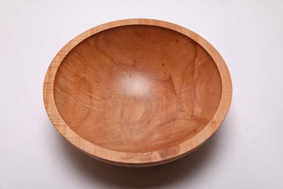 Alternate image for #2416 Tiger Sugar Maple Wooden Fruit and Salad Bowl 12 3/8 x 4 3/8