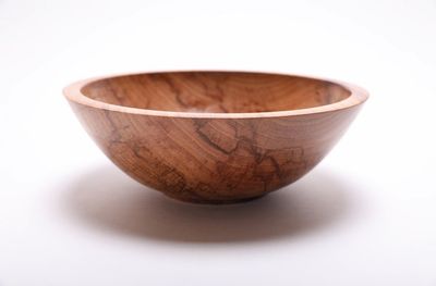Alternate image for #2042 Mineral Stained Hickory Wooden Bowl 9 1/8 X 3 1/4