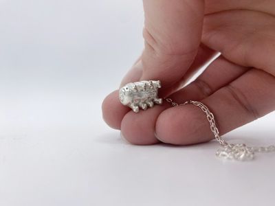 Alternate image for Silver Tardigrade Necklace