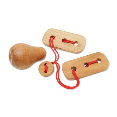 Alternate image for Fair Trade Handmade Teak Wood Pub Style Puzzle Red Omed-Omedan