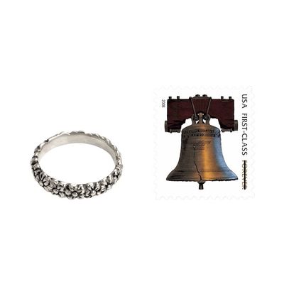 Alternate image for Floral Sterling Silver Band Ring Silver Garland